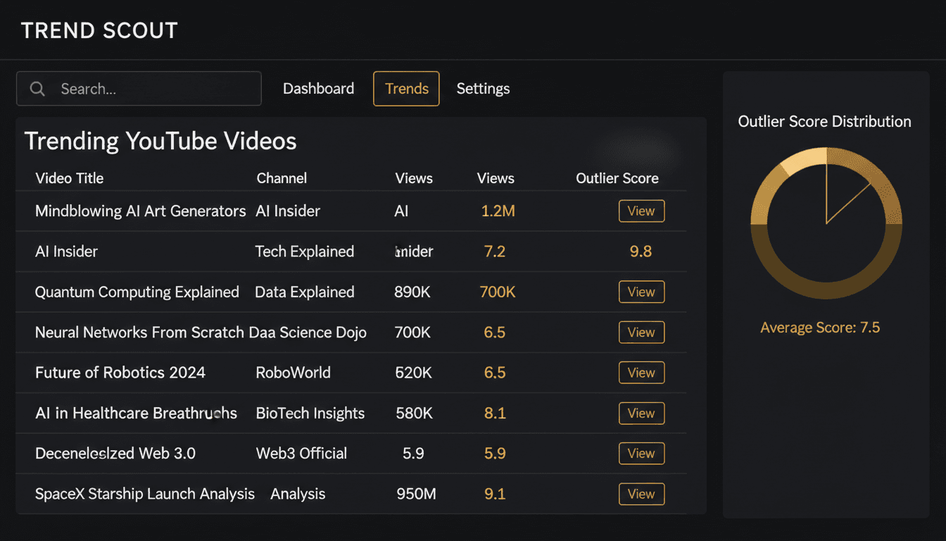 Trend Scout dashboard